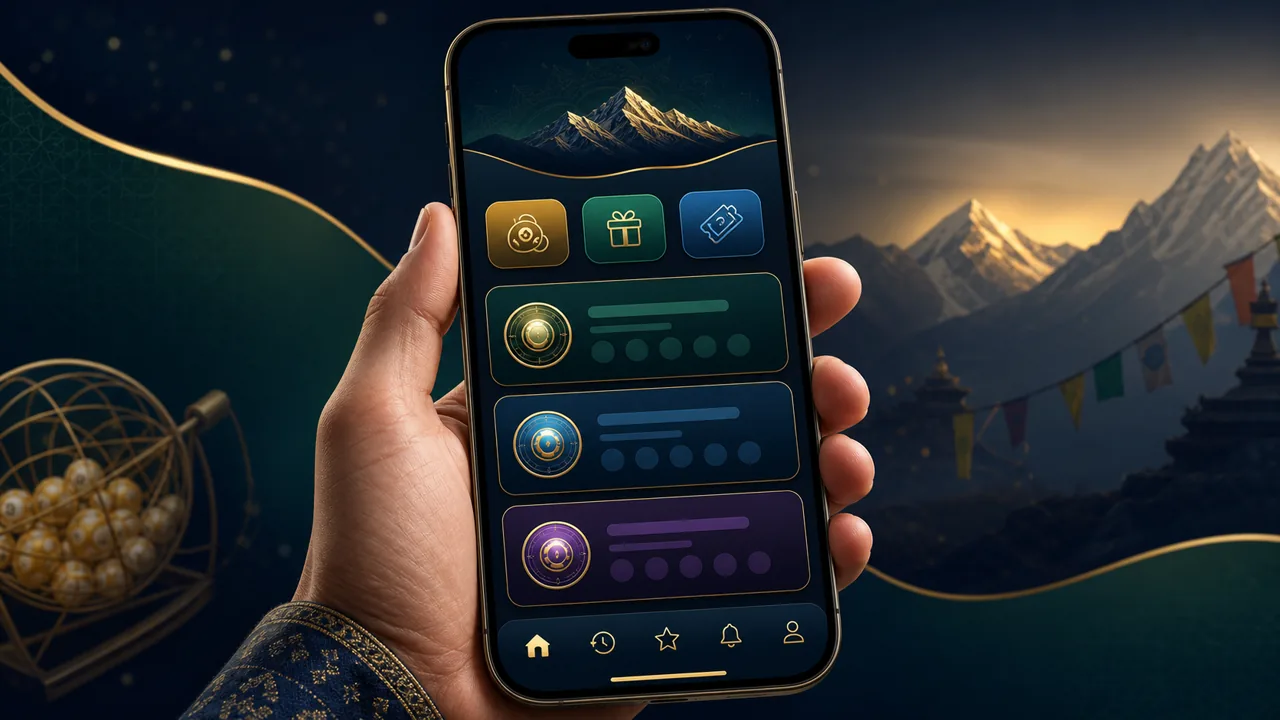 Sikkim Lottery mobile result page with clear action buttons